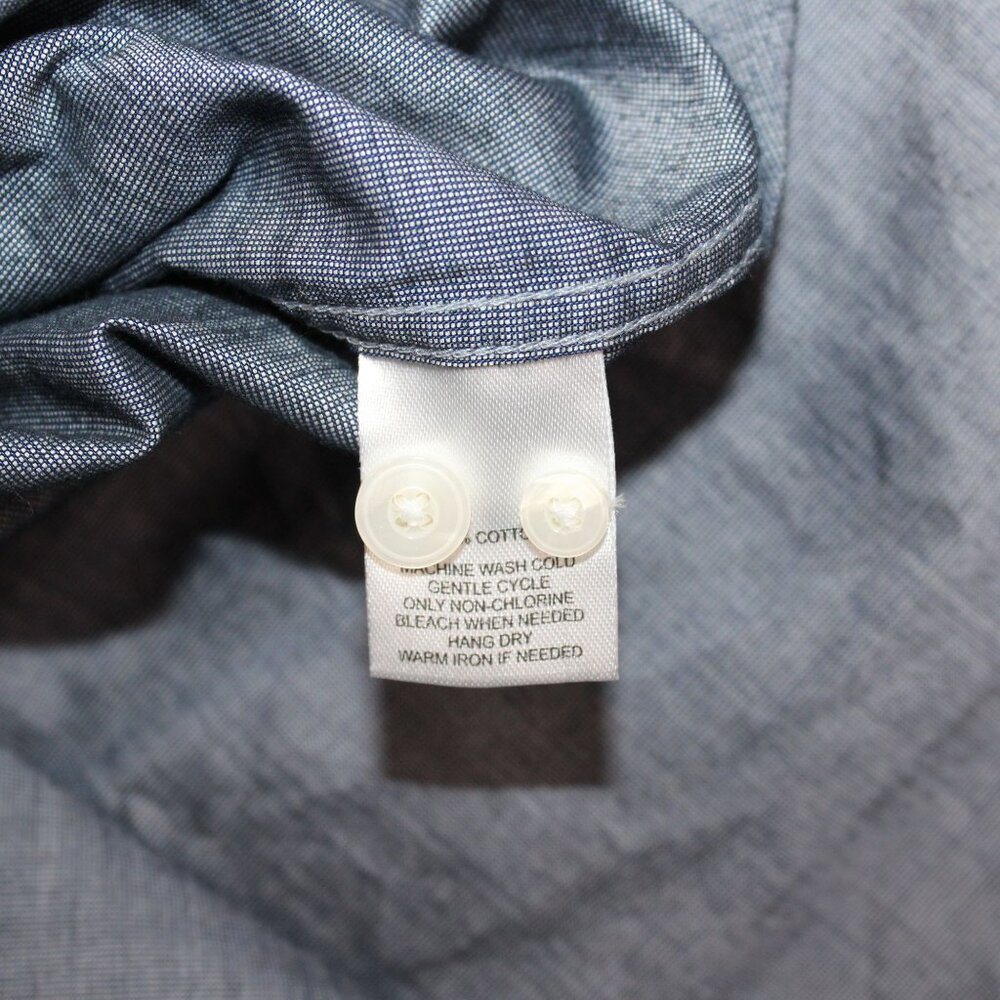 UNTUCKit XL Mens Grey Slim Fit Straight Point Collar Dress Shirt - Picture 9 of 9